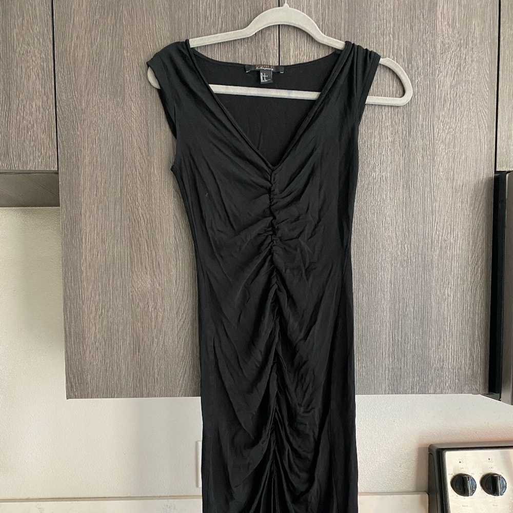 Ruched dress Black- Contemporary